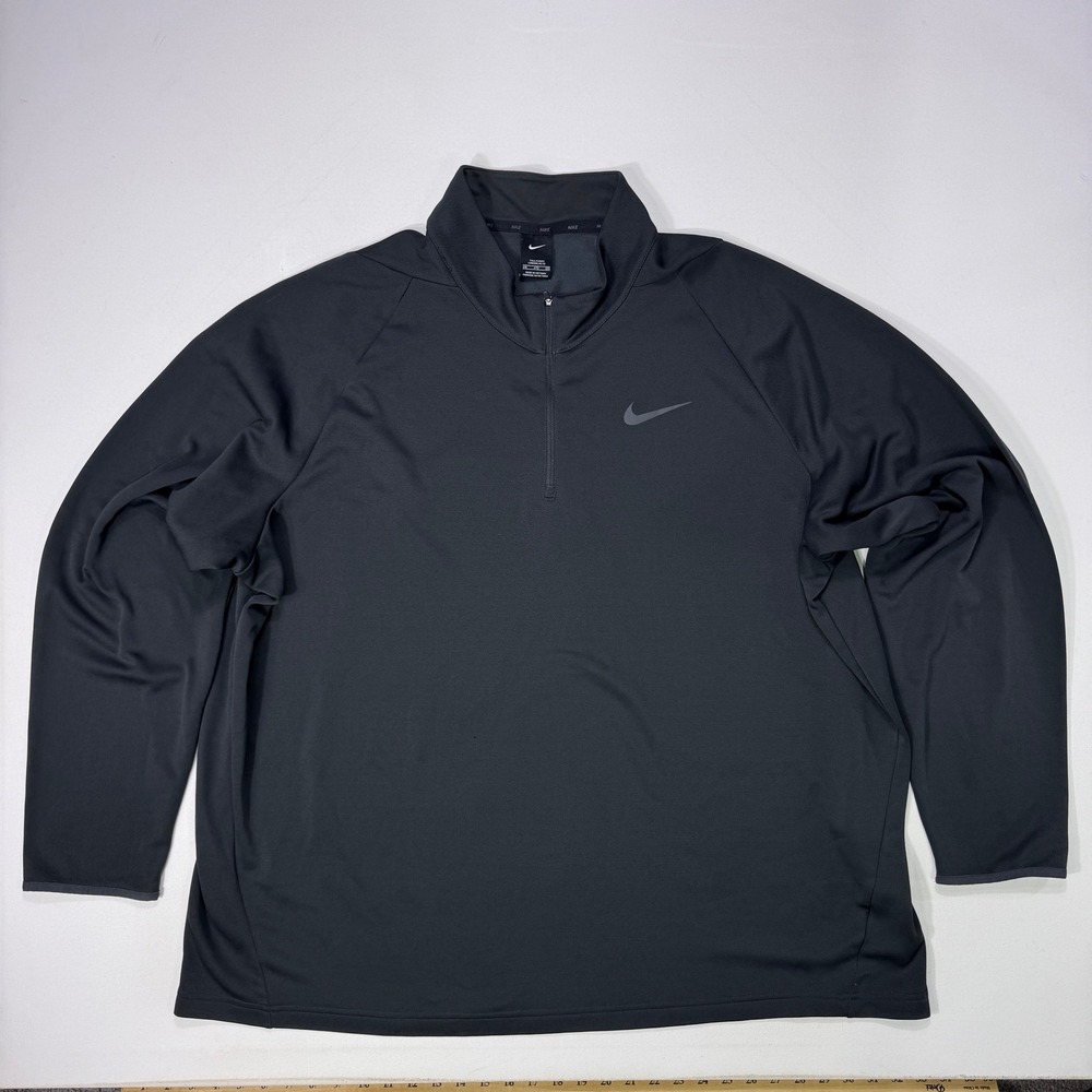 Nike Mens 4XLT Tall Therma Fit 1/4 Zip Training Pullover Grey CJ7661-060 Sports